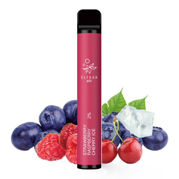 Elf Bar 600 - Strawberry Raspberry Cherry Ice