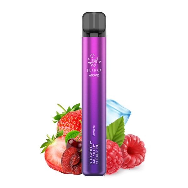 Elf Bar 600V2 - Strawberry Raspberry Cherry Ice