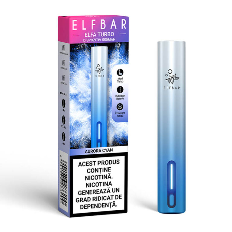Elf Bar Elfa Turbo Aurora Cyan Box