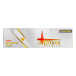 Tuburi pentru țigarete Uvertura Premium White, filtru 24 mm, inel auriu – 200 buc/cutie. - imagine 2
