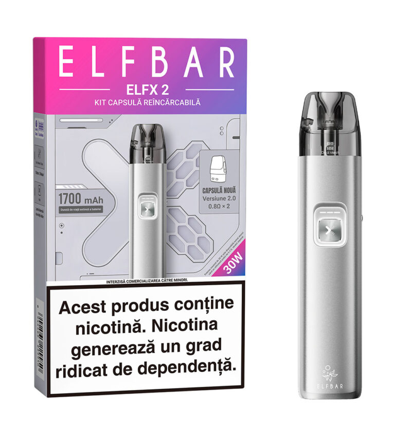 ELFBAR-ELFX2-Titanium-Silver-Box